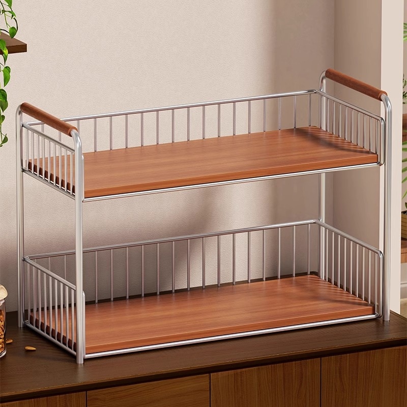 デスクトップストレージラックティーバッグストレージボックスオフィスバーティールームコーヒーカプセルティーマルチレイヤー仕上げラック