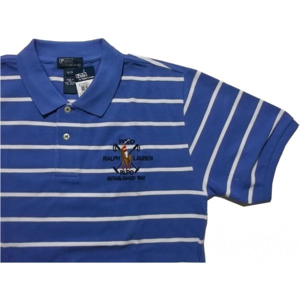 ボーイズサイズ 半袖 ボーダー 刺繍 鹿の子 ポロシャツ ブルー boys PR2-225 7,938円