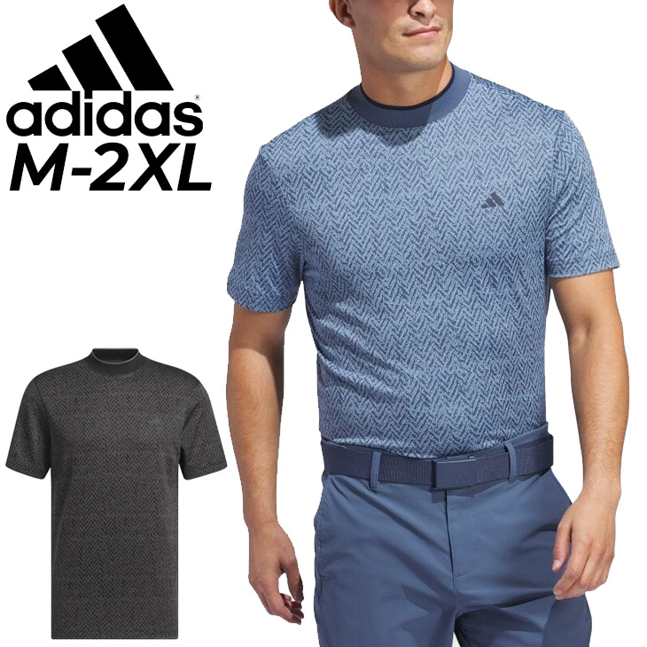 半袖シャツ モックネック メンズ ゴルフウェア ミニヘリンボーン ストレッチドライモック 5,023円