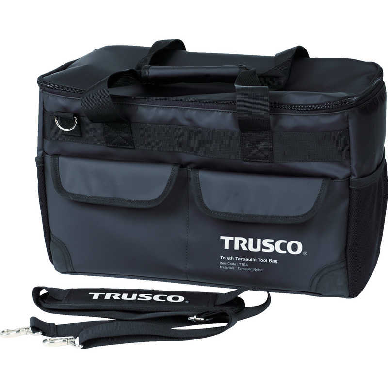 トラスコ中山　TRUSCO TOUGH ターポリンツールバッグ 黒色　TTBA-BK