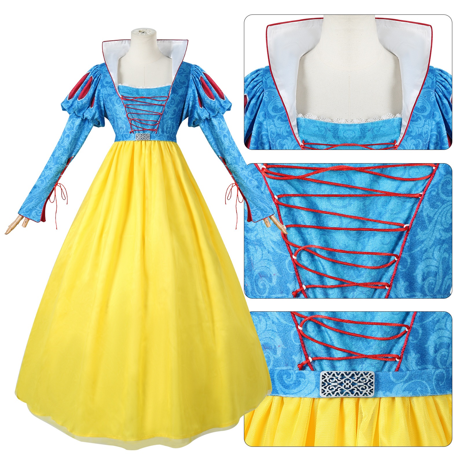 コスプレ 仮装白雪姫リアリティcos服白雪姫ワンピース映画舞台衣装ハロウィーン イベント用品