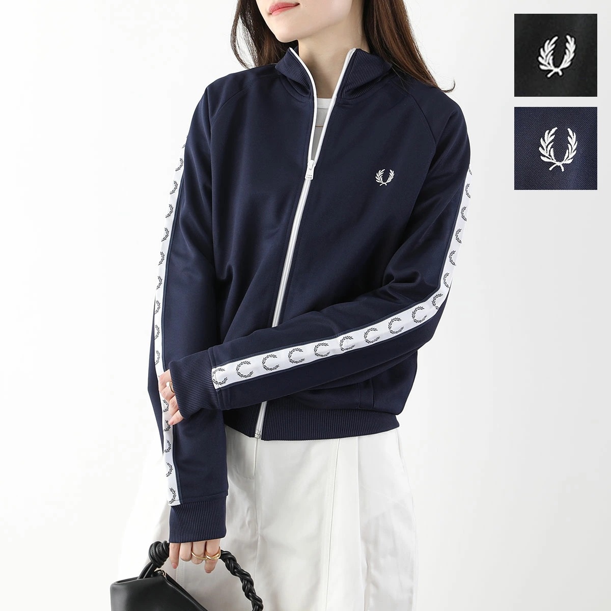 FRED PERRY フレッドペリー トラックジャケット TAPED TRACK JACKET J4620 レディース ジャージ アイコン刺繍 ブルゾン カラー2色