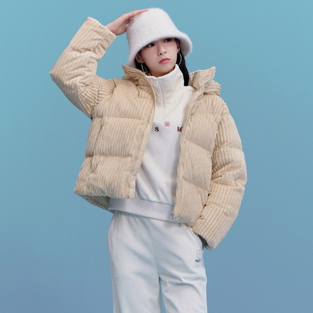 (チェースカルト) レディースベルベットコーデュロイパッド入りジャンパー-CGRG4774E0X