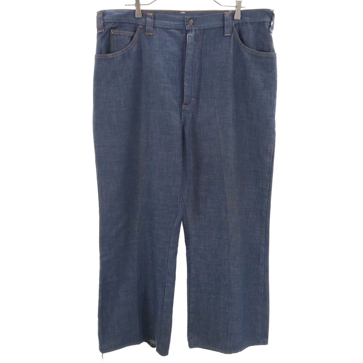 70s ヴィンテージ デニムパンツ インディゴ ジーンズ TALONジップ ビッグサイズ メンズ 古着