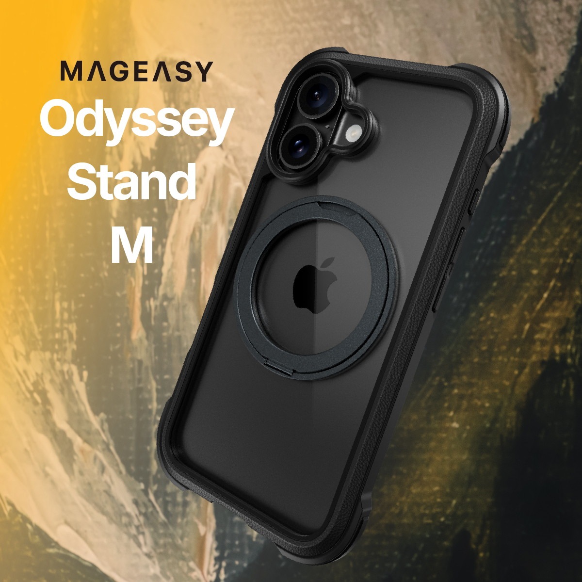 iPhone 16 Plus 対応 ケース クリア MagSafe 対応 スタンド リング付き 耐衝撃 MIL規格 スマホケース マグセーフ リング スマホカバー Odyssey Stand M