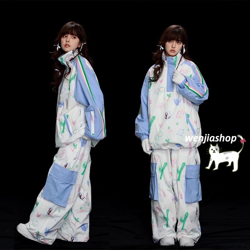 スノーボードウェア 2024 2025 上下セット メンズ レディース アウター ジャケット パンツ ズボン セットアップウィンタースポーツ 韓国風 防水防寒 スノーウェア スキーウェア スノボウェア