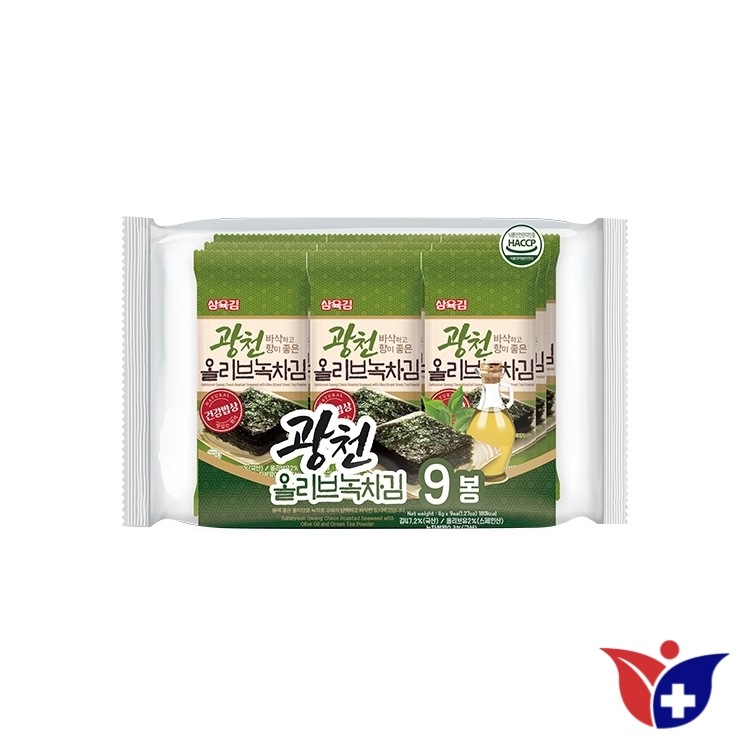 サムユク グァンチョン オリーブ緑茶弁当 のり(4g)9棒 1パック販売が微結晶製品 今後の販売が修正予定