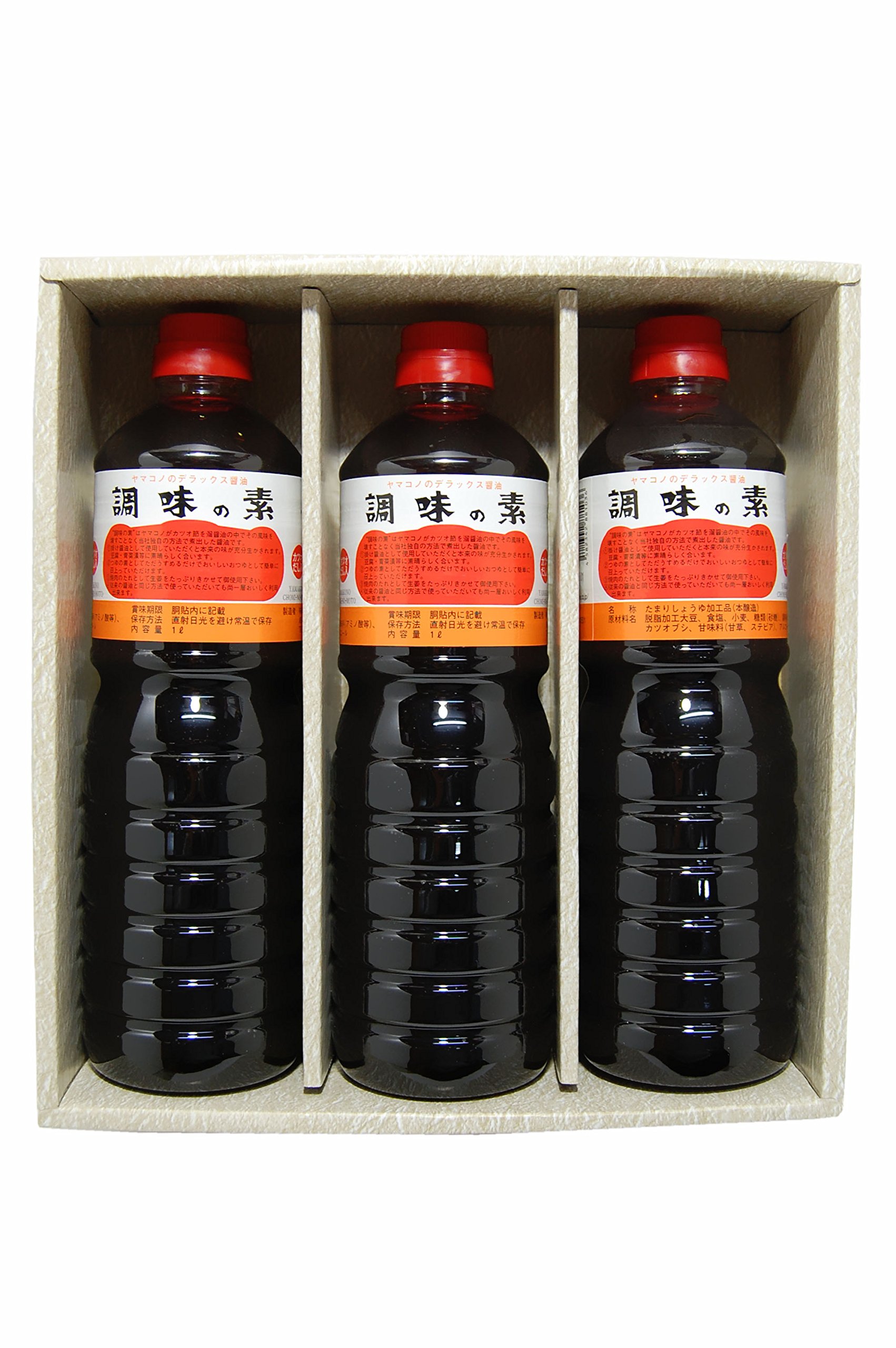 セット商品ヤマコノのデラックス醤油 調味の素(ペットボトル) 1L 3本セット