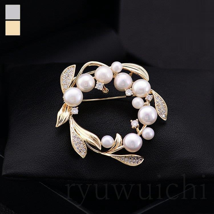 ブローチ パール 卒業式 入学式 アンティーク おしゃれ 北欧 入園式 カジュアル フォーマル パール ラインストーン 上品 きれいめ パーティ シンプル