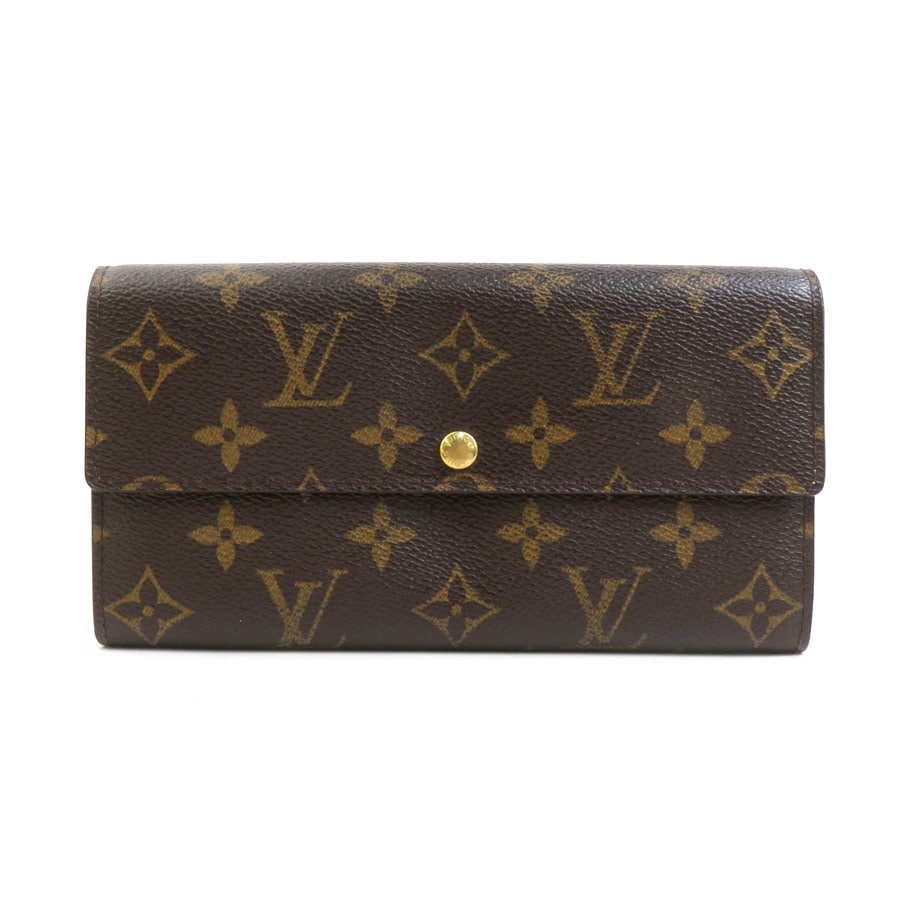 ルイ ヴィトン LOUIS VUITTON 長財布 モノグラム ポシェット ポルトモネ クレディ モノグラムキャンバス ブラウン ユニセックス M61723 h30420f