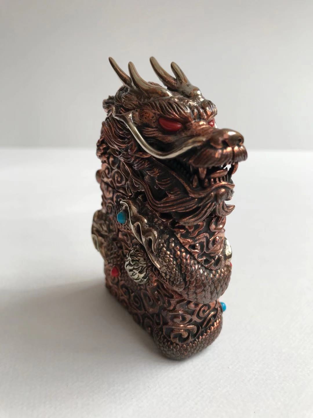 ドラゴン 龍 オイルライター インサイドユニット ZIPPO フルメタルジャケット 紫銅