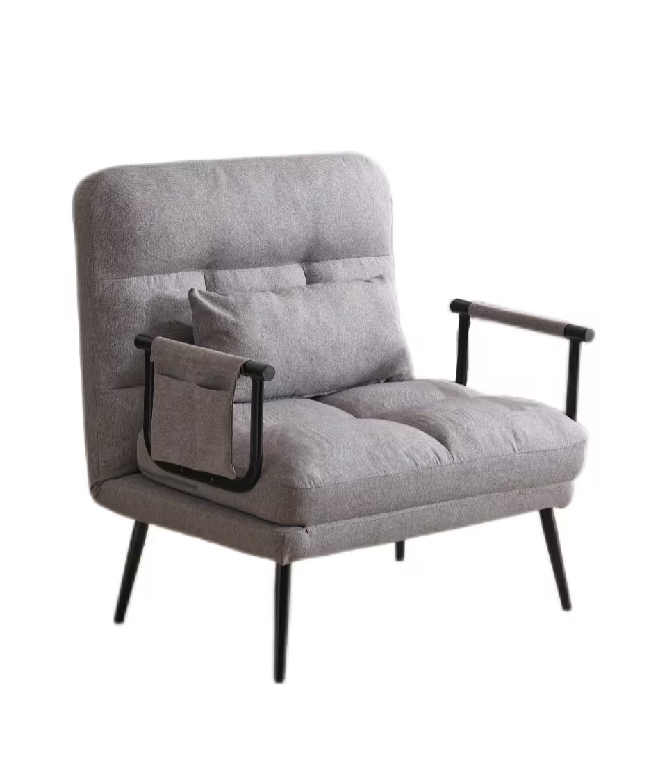 【国内入荷済】ソファベッド 折りたたみ 3WAY ファブリック生地 カウチソファー 肘付き 一人掛け カウチ リクライニング 一人暮らし 組立品-510