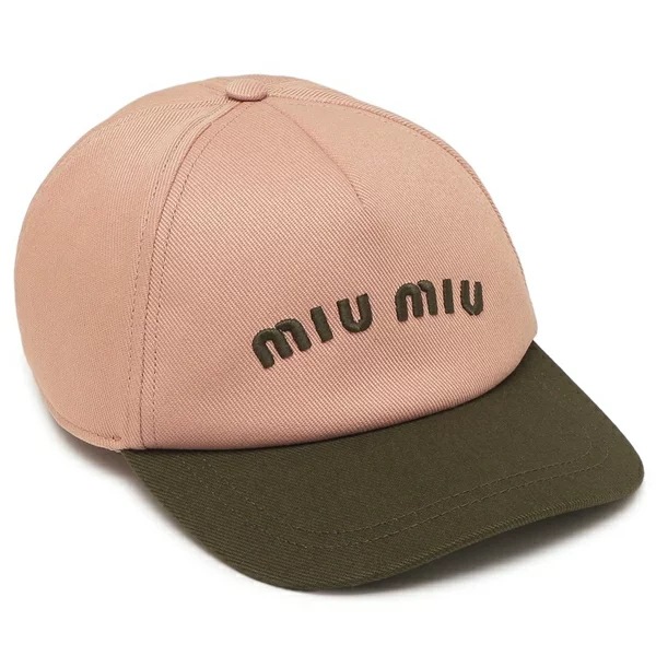 Qoo10] ミュウミュウ キャップ ドリル ベースボール ピンク