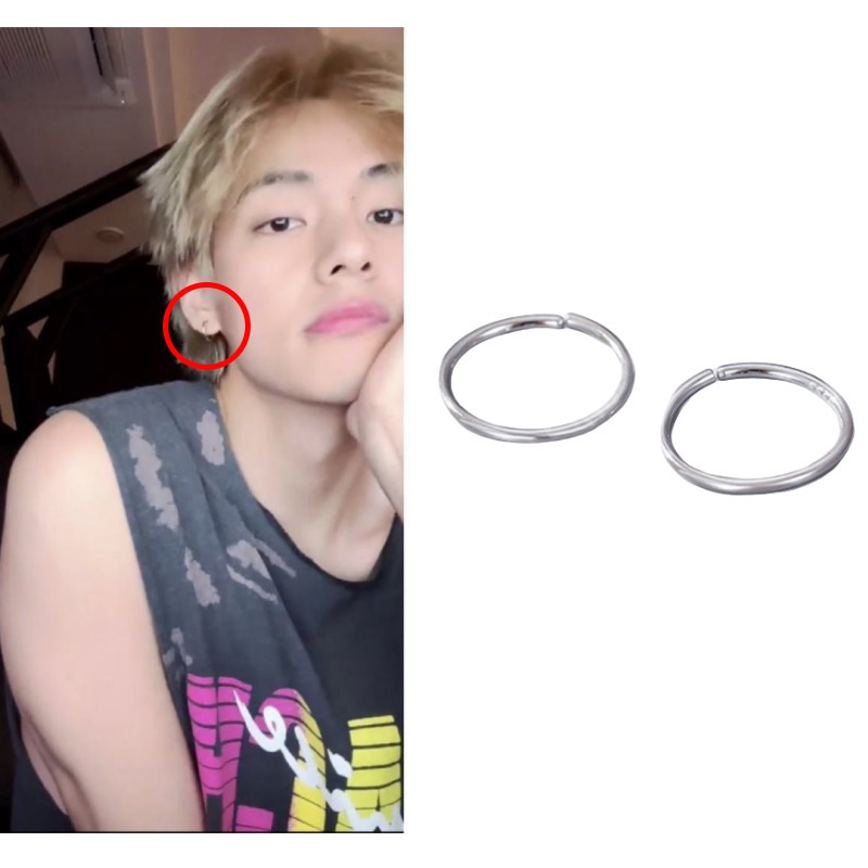 【BTS Vテテ着用】Secret Mood Earring　シルバーリングピアス