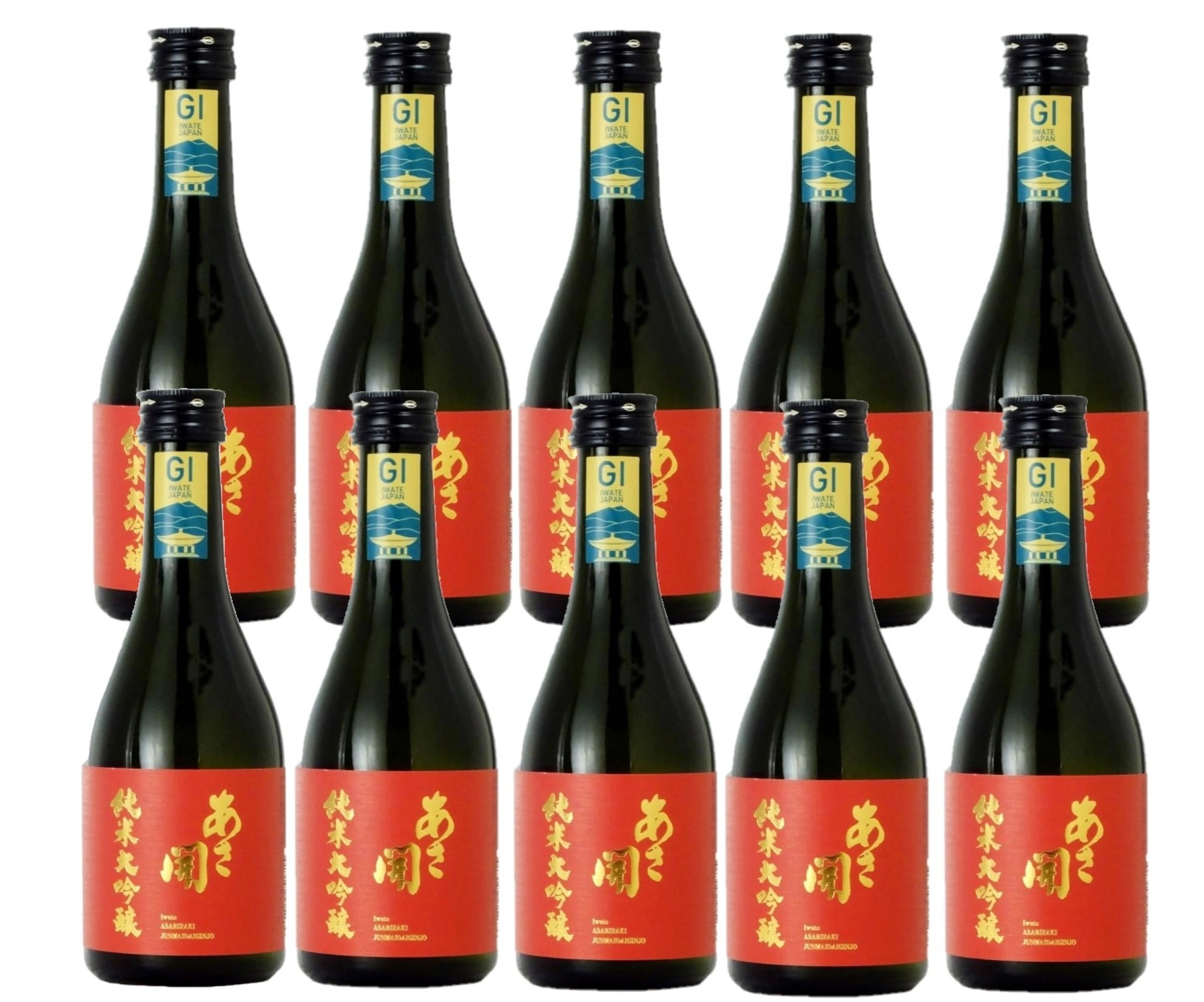 日本酒 あさ開 純米大吟醸 赤ラベル 300ml×1ケース/10本