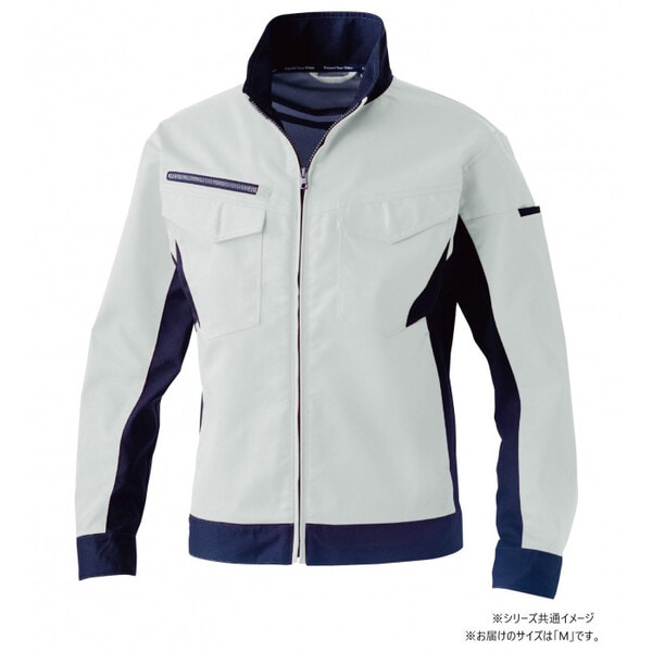 3472-00 長袖ブルゾン Mサイズ シルバーグレー(22) SOWA