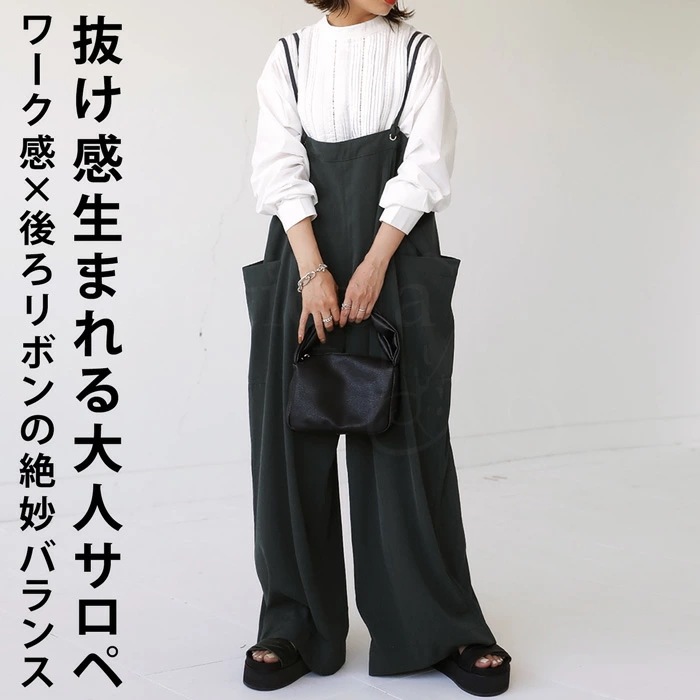 ビックポケットサロペット サロペット レディース 送料無料・再再販メール便不可 few