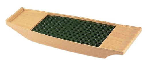 J-KITCHENS 盛り皿 ( プレート ) 舟盛器(大) 白木天板青竹付 55CM 型番872357 日本製