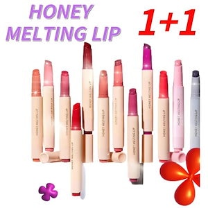 [1+1]ハニーメルティングリップ / 01 Apricot 02 Fig 03 Berry 08 Black Cherry 11 Tint Plumping 12 Mood Plumping