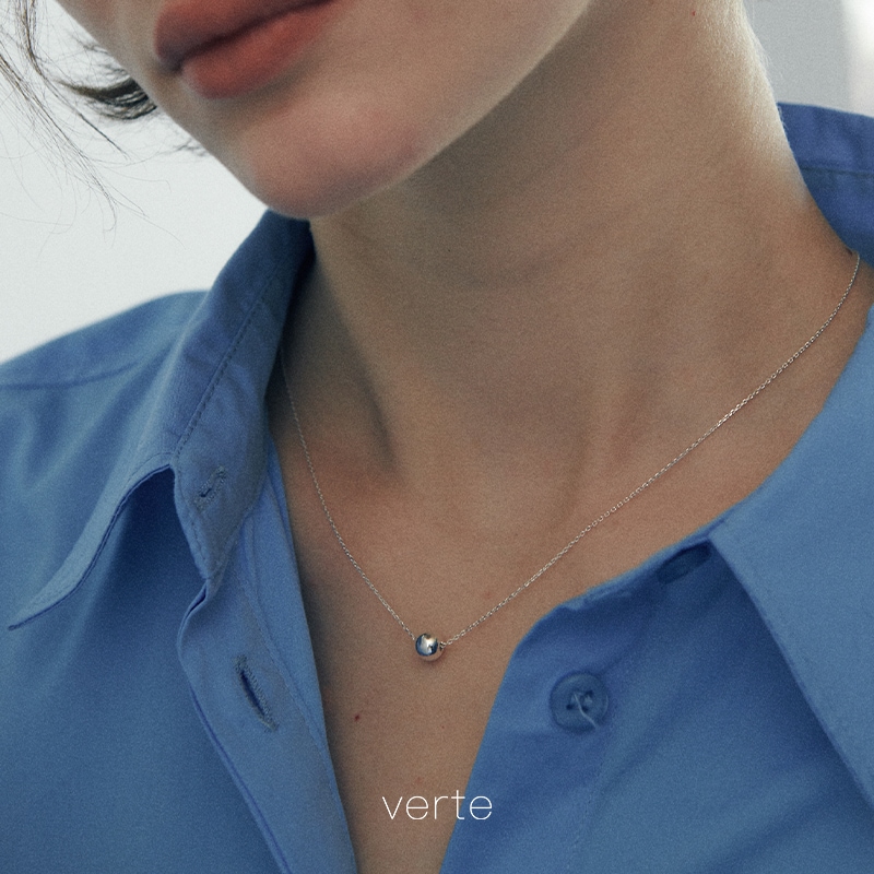 [925 silver] Un.silver.173 / simple ball ネックレス (silver)