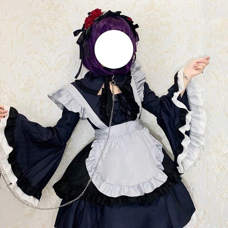 秋 コスプレメイド服 コスプレ ロリータスーツ可愛い学生 ワンピース 二次元服大コード日常 メイド服 コスプレ ロリータ コスチューム ロリータスカート