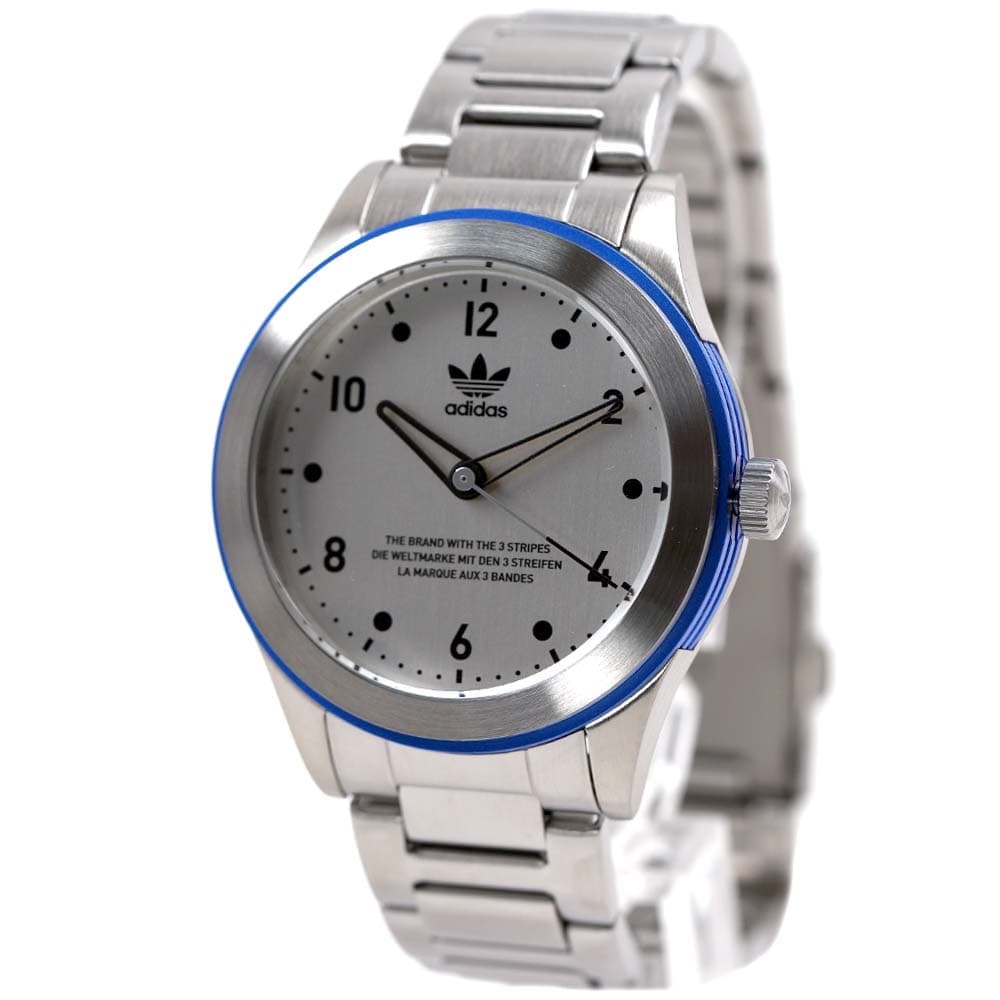 アディダス 腕時計 メンズ レディース ユニセックス シルバー ブルー CODE THREE Unisex adidas AOSY22518
