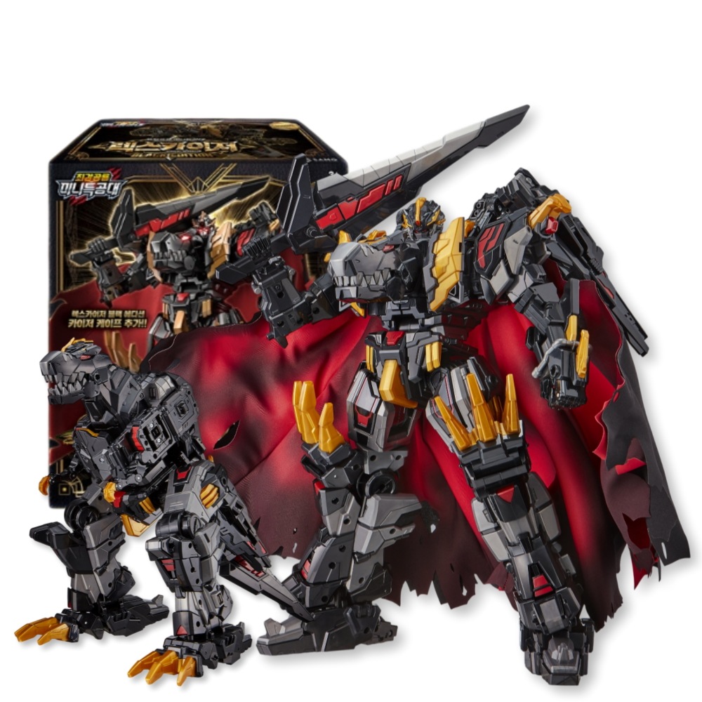 【韓国公式】最強恐竜ミニフォース DINOID WARRIOR レックスカイザーブラックBLACK EDITION 変形ロボット