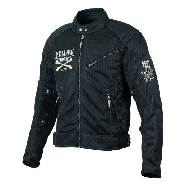 春夏 YB-4113 メッシュジャケット ブラック/アイボリー Lサイズ YB-4113/BLACK/IVORY/L