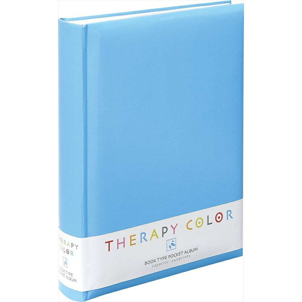（まとめ買い）セラピーカラー 背丸ポケットアルバム L判3段240枚 ピュアブルー TCBP-240-PB [x3]