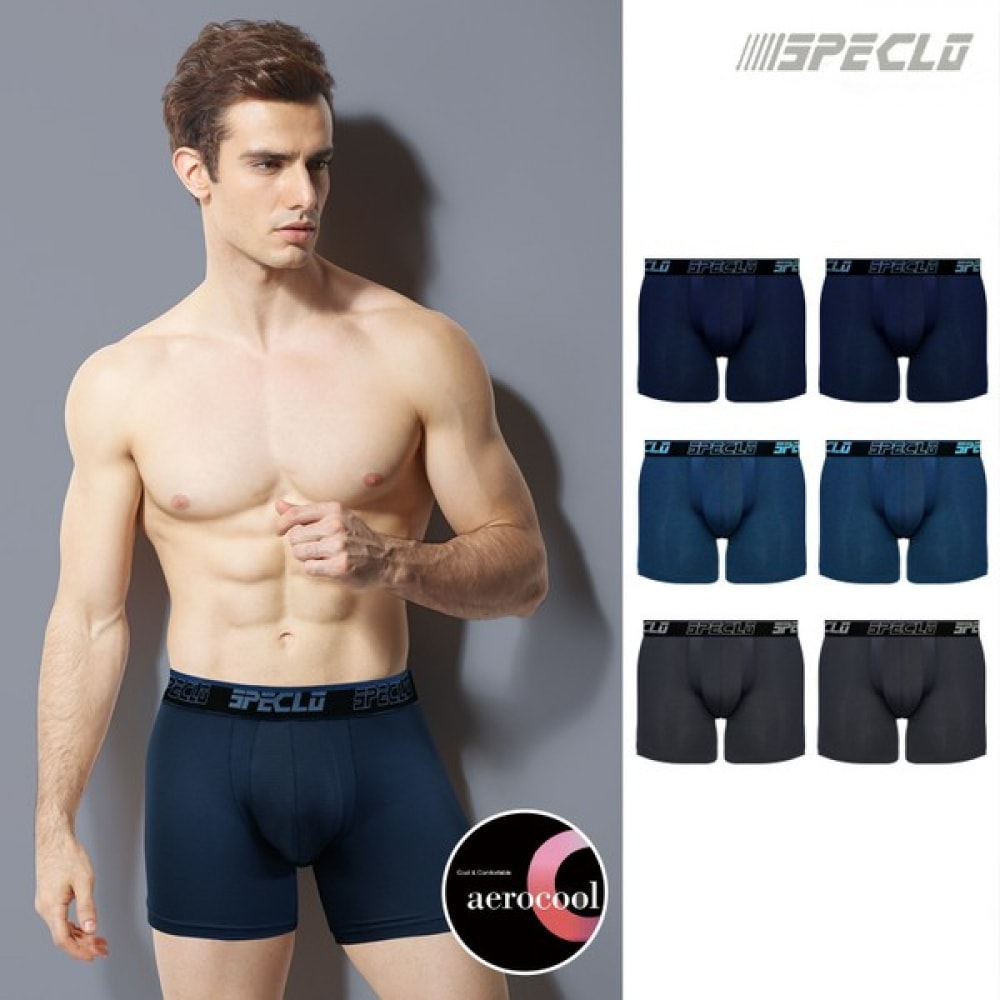 (Specklo) エアロクールエアメッシュメンズドローストリングショーツ 6点セットスクエアアンダーウェア