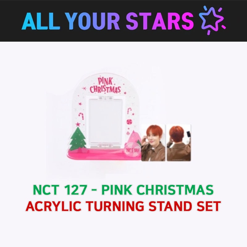 (ACRYLIC TURNING STAND SET) NCT 127 - 2023 PINK CHRISTMAS Official MD