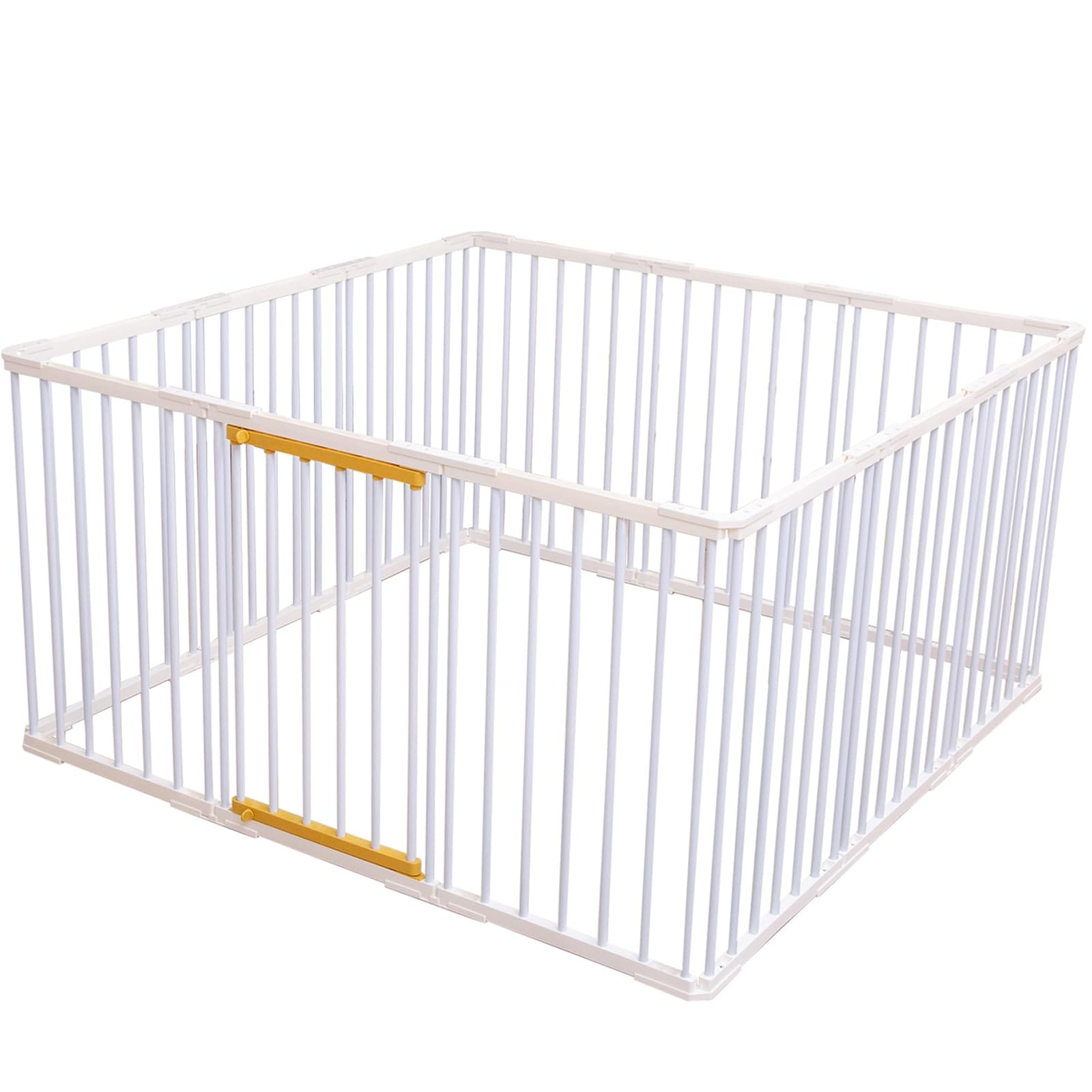 Shinyever ペットサークル 犬 ゲージ 中型犬 ドア付き 幅168*奥行84*高70cm 犬 ゲージ 大型 犬 サークル ペットフェンス 大型 サークルケージ 大型犬用ゲージ 室内 組み立て簡