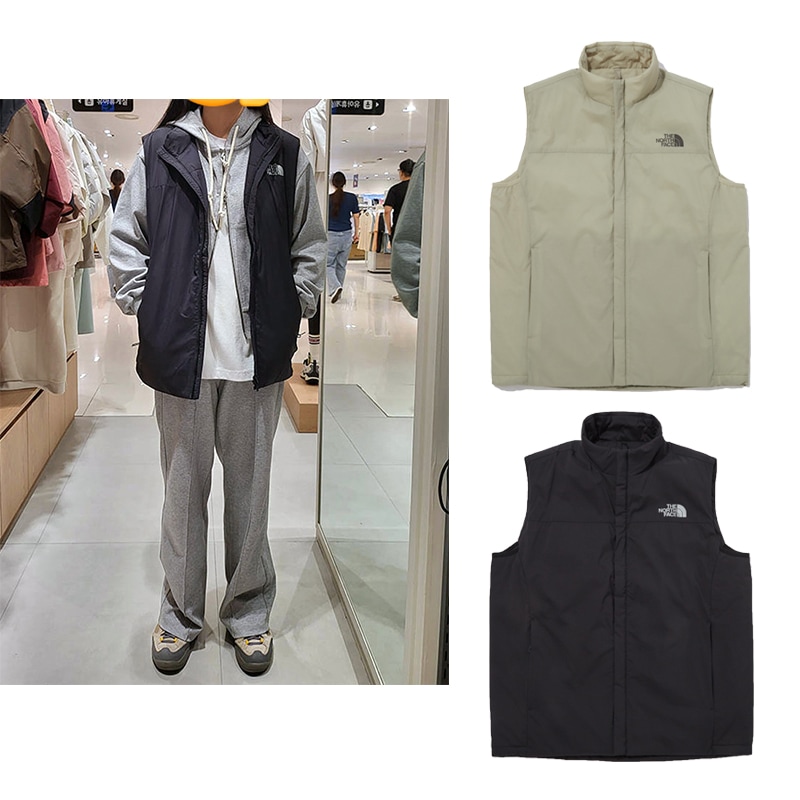 FELIX HEAT VEST NV3NP70 フリース ライト ダウン ファスナー スタンドネック ハイネック 軽量 軽い 重ね着 防寒 レディース メンズ 暖か 新作 2023 韓国 かわいい