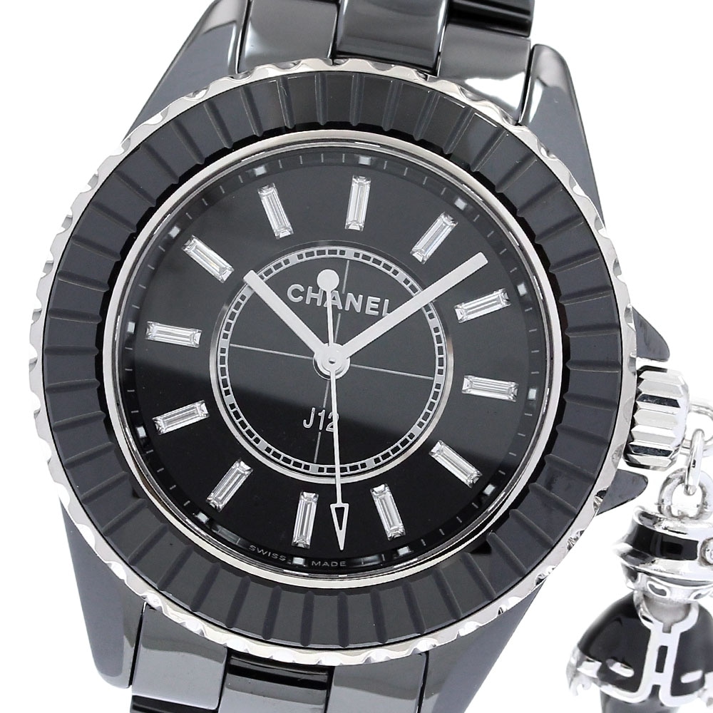 シャネル CHANEL H6479 J12 マドモアゼル アクテ II 33mm K18WG 555本限定 クォーツ レディース 良品 箱・保証書付き_811779【中古】