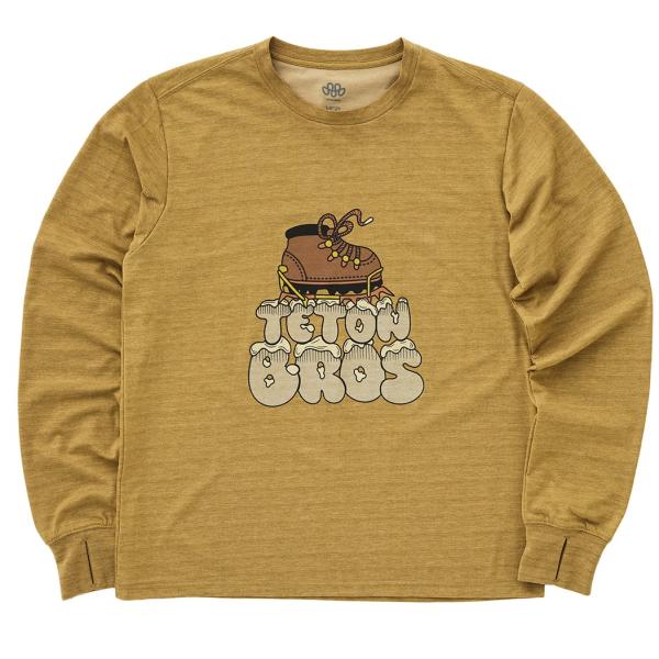 【Teton Bros】TB CRAMPON L/S TEE ティートンブロス 長袖Tシャツ メンズ レディース アウトドア 吸汗速乾 リサイクルポリエステル YELLOW