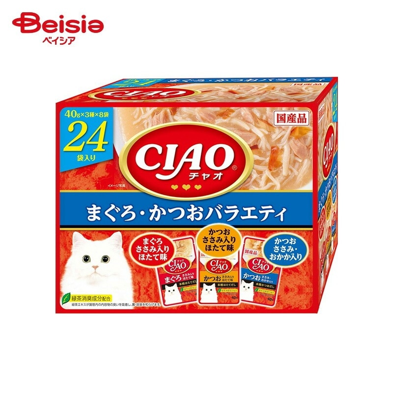 いなばペットフード CIAOパウチ まぐろ・かつおバラエティ （40g×24袋）×4個 ペット