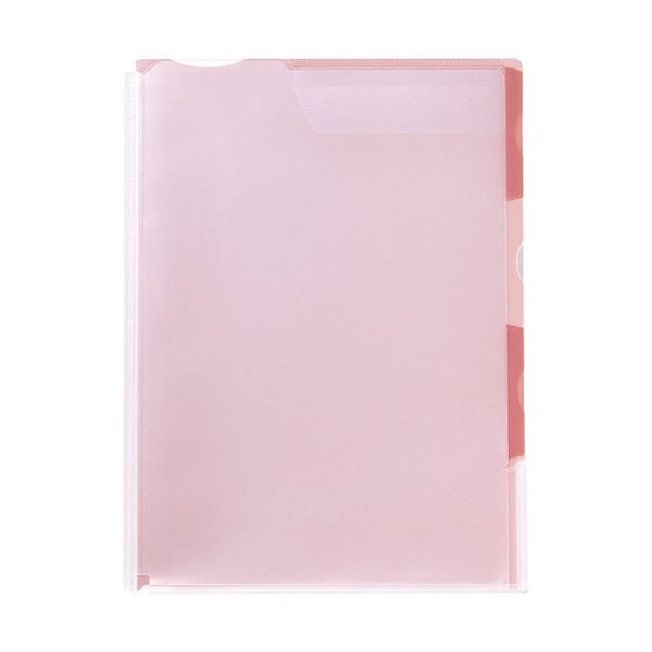 （まとめ） キングジム カラーセレクションスーパーハードホルダー 3山インデックス（マチ付） A4タテ ピンク CN765ヒン 1セット（5枚） (×5セット)