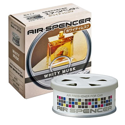 他サイト： エアースペンサー(Air Spencer) 栄光社 車用 芳香消臭剤カートリッジ 置き型 詰め替え用 ホワイティムスク 40g A43の商品画像