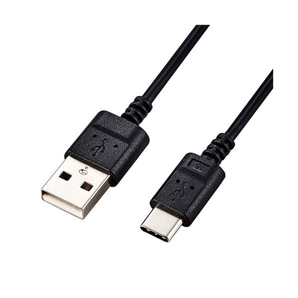 (5個セット)エレコム USB-Cケーブル Type-Cケーブル スリム 極細 A-C 1.5m スマホ充電ケーブル ブラック MPA-ACX15BKX5