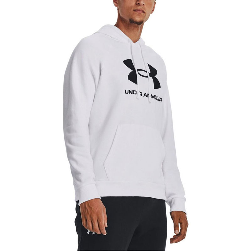 UAライバルフリース ロゴ フーディー マルチスポーツ フリース&ベロアジャケット (1379758-100)