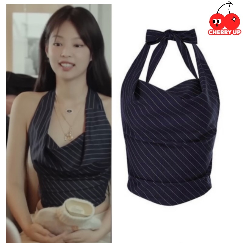 【ジェニ着用】 ドレープホルタートップ(ネイビー) JENNI 着用 13,388円