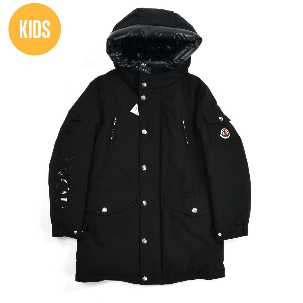 モンクレール ダウンジャケット キッズ ジュニア 子供用 ブルゾン フード付きダウン ブラック 黒 MONCLER DILARE[1c00013-999-810]