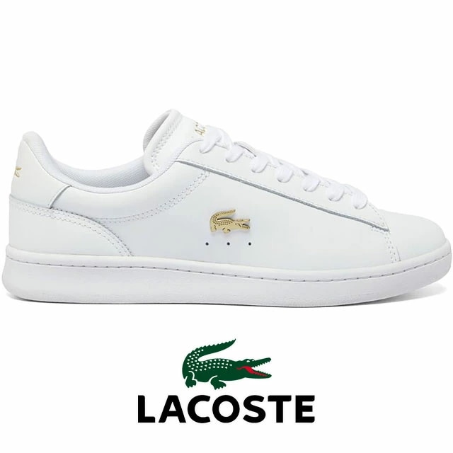 ラコステ 靴 レディース スニーカー 白 レザースニーカー ローカット カジュアルシューズ 48SFA0012 216 ホワイト/ゴールド カーナビ セット 224 1 SFA 送料無料