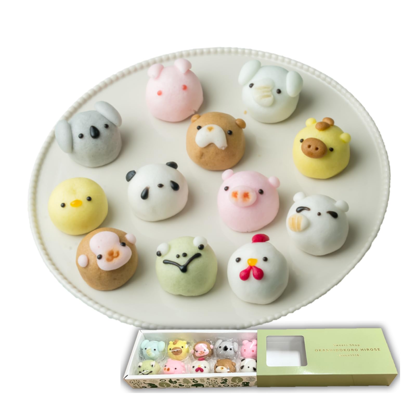 お菓子処ひろせ どうぶつまんじゅう 10個入り 和菓子 まんじゅう 饅頭 和菓子 お菓子 (10個入り) 手土産