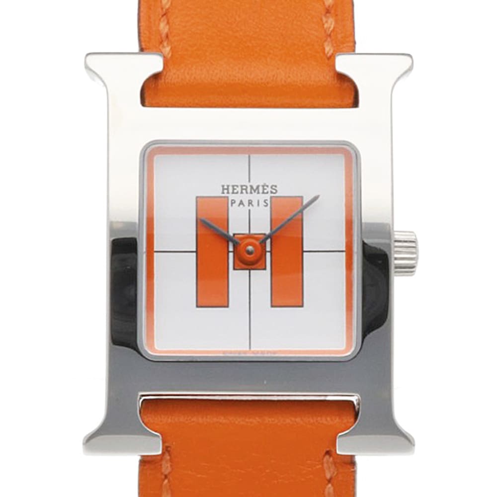 エルメス Hウォッチ 腕時計 ステンレススチール HH1.210 クオーツ 磨き直し済 1年保証 HERMES 中古 美品