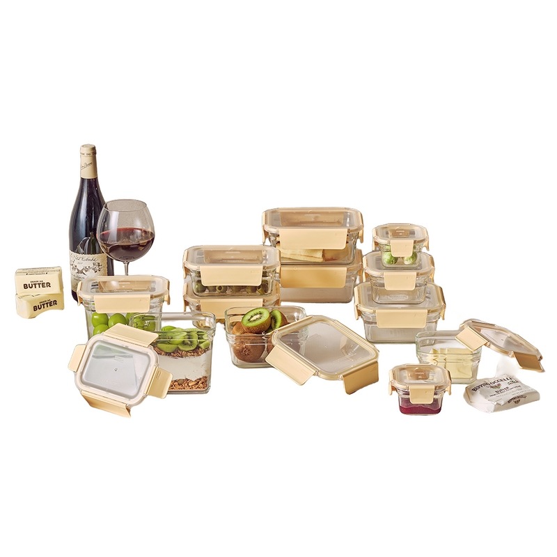 [N単独構成]グラスロックピュアバターイエロー12組セット