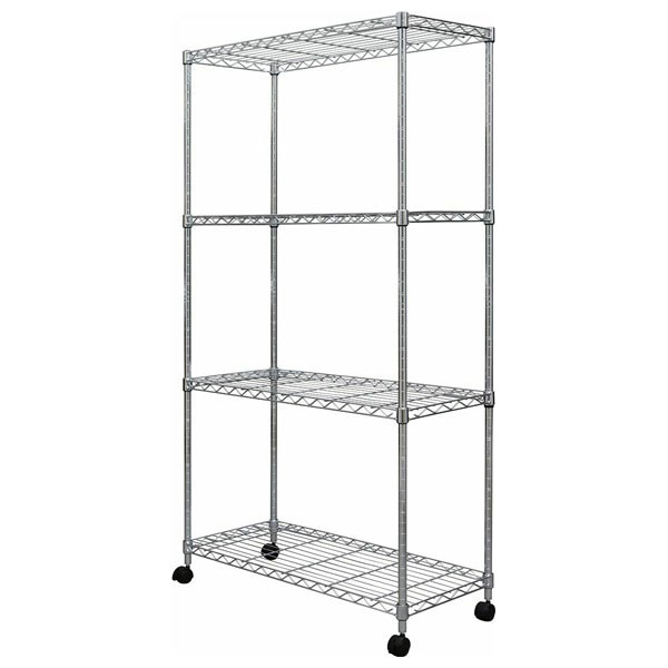 アイリスオーヤマ SEM-8015 スチールラック メタルラック シンプル メタルシェルフ（4段・80cm幅）奥行35cm 高さ149cm ポール径19mm SEM8015