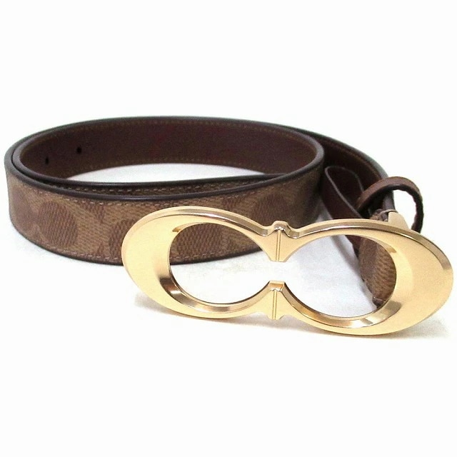 コーチ ベルト COACH アウトレット シグネチャー バックル レザー レディース ベルト CX061 IMXHE