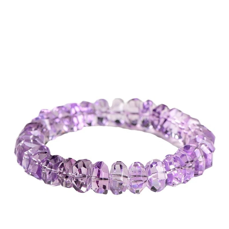 天然水晶 7A グレード天然アメトリン ランダム ブレスレット ボリビア紫と黄色の共生ファセット クリスタル卸売