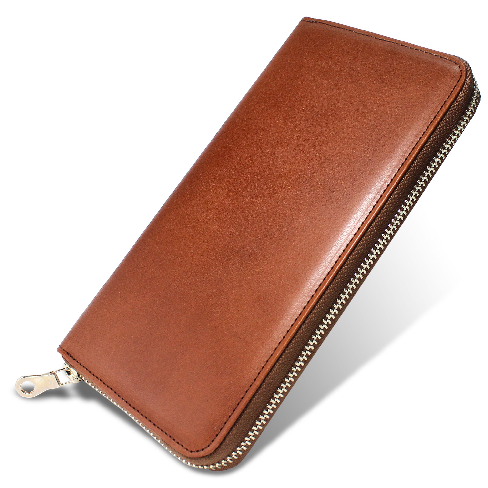 [栃木レザー] こだわりの逸品 長財布 メンズ 本革 カード収納20枚 大容量 スタイリッシュで実用的なレザーウォレット プレゼントにも人気 TGT-3360(tan)